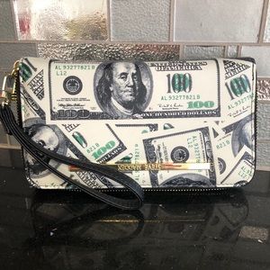 SOLD!! Hundred dollar bill print Zippy Clutch